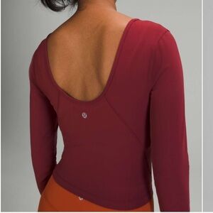 Lululemon Align Long Sleeve Shirt Mulled Wine 6